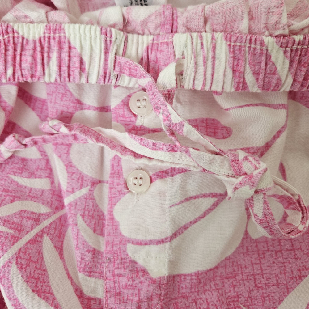 PJ Salvage Women's Small Lounge Pants Pink Tropical Cotton Lightweight Pajama - Picture 10 of 16